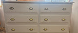 DOUBLE Chest of Drawers Solid Wood 3 Drawers next to 3 Drawers  - 54" wide