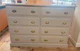 DOUBLE Chest of Drawers Solid Wood 4 Drawers next to 4 Drawers  - 54" wide