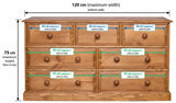 Bespoke Merchant Chest of 7 Drawers Solid Wood - 120 cm wide