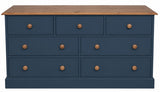 Bespoke Merchant Chest of 7 Drawers Solid Wood - 120 cm wide