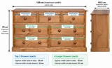 Bespoke Merchant Chest of 7 Drawers Solid Wood - 120 cm wide