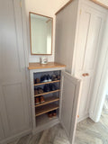 Entrance Hall Cloak Room 2 Door Cupboard with Hooks and Shelves 📢 Add to your CART to reveal the LOWEST price.