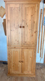 Computer Hideaway Cupboard - 2 Door over 2 Door Storage - 45 cm deep 80 cm wide