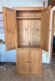 Computer Hideaway Cupboard - 2 Door over 2 Door Storage - 45 cm deep 80 cm wide