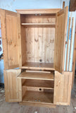 Computer Hideaway Cupboard - 2 Door over 2 Door Storage - 45 cm deep 80 cm wide