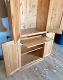 Computer Hideaway Cupboard - 2 Door over 2 Door Storage - 45 cm deep 80 cm wide