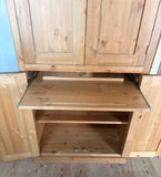 Computer Hideaway Cupboard - 2 Door over 2 Door Storage - 45 cm deep 80 cm wide
