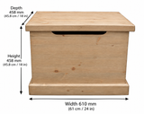 *Blanket Box - Childs Solid Pine Toy Box (Small)