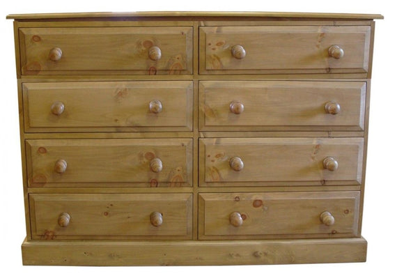 *Solid Pine 4 Drawers next to 4 Drawers DOUBLE Chest of Drawers - 54