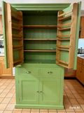 ^2 m HIGH Kitchen 2 Door with 2 over 2 Base - Storage Larder Cupboard with Spice Racks - TRADITIONAL CORNICE