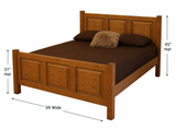 Solid Pine Bed Frame with Low Foot Board