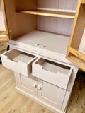 BESPOKE ^Housekeepers 2 Door with 2 over 2 Base Storage Larder Cupboard - 60 cm Deep - with SPICE RACKS