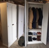 Entrance Hall Cloak Room 2 Door Cupboard with Hooks and Shelves 📢 Add to your CART to reveal the LOWEST price.