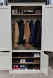 Hallway, Utility, Cloak Room Cupboard - 2 door over 2 door Coat Hooks and Lower Shoe Cupboard (35 cm deep) 📢 Add to your CART to reveal the LOWEST price.
