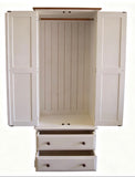 Wardrobe 2 over 1 Drawer Base and 2 Door (or 2 Full Width Drawers) Solid Wood