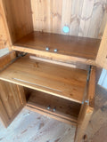 **IN STOCK**Computer Hideaway Cupboard - 2 Door over 2 Door Storage - 45 cm deep 80 cm wide