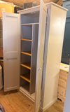 Storage Cupboard with CENTRAL DIVIDE for Ironing Board , Brooms, Hoover, Laundry etc. ALL widths and COLOURS - OPTION 3
