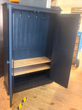 Medium Height 2 door Hall Cupboard with Hooks and Shelves 150 cm high (35 cm deep) SIZE VARIATIONS