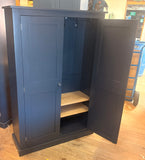 Medium Height 2 door Hall Cupboard with Hooks and Shelves 150 cm high (35 cm deep) SIZE VARIATIONS