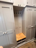 Hall, Utility/Cloak Room Cupboard with Coat Rack, Shoe Bench 4 Door COMBINATION and 6 Door EXTRA STORAGE TOP BOX - 2.1 m wide