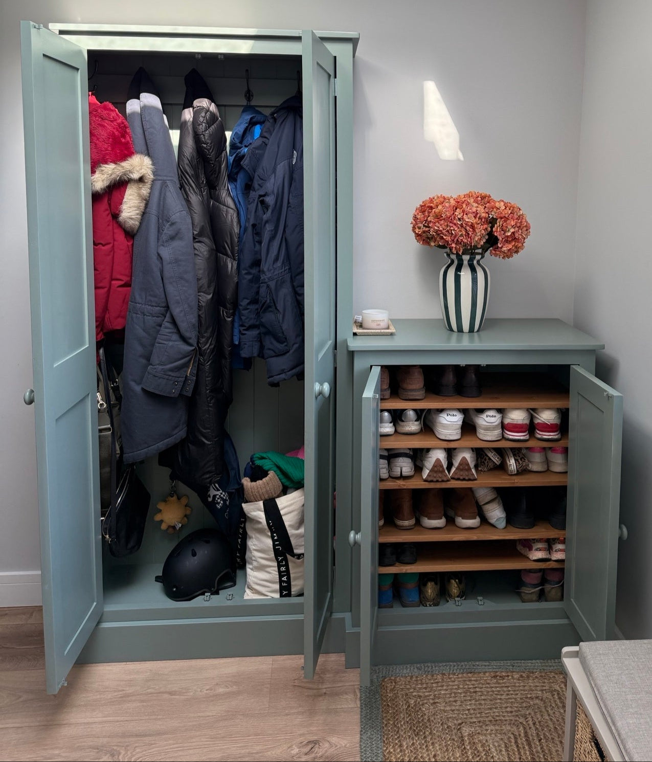 Closet Hallway Storage Ideas For Shoes And Coats Oak Hallway Coat