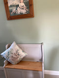 ^Hall Monks Bench Settle Pew Solid Pine 2 Panel with Under Seat Storage - 3' wide