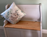^Hall Monks Bench Settle Pew Solid Pine 2 Panel with Under Seat Storage - 3' wide