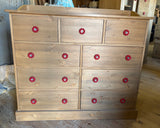 BESPOKE *Solid Pine Merchant Style Chest of 9 Drawers - UK MADE