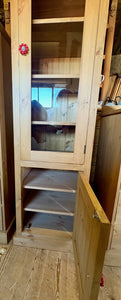 ^1 Door Glazed over 1 Solid Door Display Cabinet