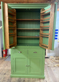 ^2 m HIGH Kitchen 2 Door with 2 over 2 Base - Storage Larder Cupboard with Spice Racks - TRADITIONAL CORNICE