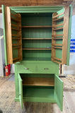 ^2 m HIGH Kitchen 2 Door with 2 over 2 Base - Storage Larder Cupboard with Spice Racks - TRADITIONAL CORNICE