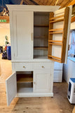 *2 m HIGH Kitchen 2 Door with 2 over 2 Base - Storage Larder Cupboard with Spice Racks - TRADITIONAL CORNICE