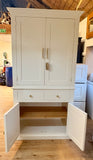 *2 m HIGH Kitchen 2 Door with 2 over 2 Base - Storage Larder Cupboard with Spice Racks - TRADITIONAL CORNICE