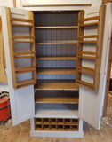Larder Pantry Housekeepers Cupboard with Wine Rack