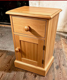 Bespoke Bedside Chest / Large Pot Cupboard Solid Wood 1 Door and 1 Drawer