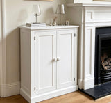 Bespoke Low Hallway Shoe Cupboard 2 Door - Shaker Style (35 cm deep)