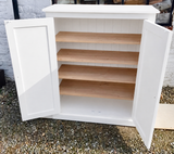 Bespoke Low Hallway Shoe Cupboard 2 Door - Shaker Style (35 cm deep)