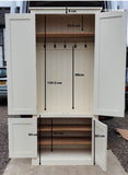 *2 door over 2 door Hallway, Utility, Cloak Room Storage Cupboard with Coat Hooks and Lower Shoe Cupboard -  ALL SIZE VARIATIONS  (40 cm deep)