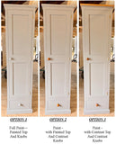 Larder Pantry Cupboard with Spice Rack & Drawer - Narrow 1 Door - (40 cm Deep)