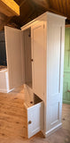 Panelled Hallway, Cloak Room 2 Door Storage Cupboard with Coat Hooks and 2 Door Lower Shoe Cupboard with or without TOP BOX (35 cm deep)