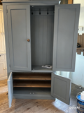 Panelled Hallway, Cloak Room 2 Door Storage Cupboard with Coat Hooks and 2 Door Lower Shoe Cupboard with or without TOP BOX (35 cm deep)