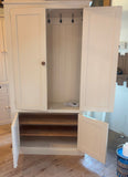 Panelled Hallway, Cloak Room 2 Door Storage Cupboard with Coat Hooks and 2 Door Lower Shoe Cupboard with or without TOP BOX (35 cm deep)