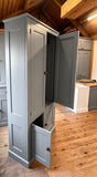 Panelled Hallway, Cloak Room 2 Door Storage Cupboard with Coat Hooks and 2 Door Lower Shoe Cupboard with or without TOP BOX (35 cm deep)