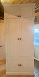 Panelled Hallway, Cloak Room 2 Door Storage Cupboard with Coat Hooks and 2 Door Lower Shoe Cupboard with or without TOP BOX (35 cm deep)
