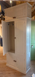 Panelled Hallway, Cloak Room 2 Door Storage Cupboard with Coat Hooks and 2 Door Lower Shoe Cupboard with or without TOP BOX (35 cm deep)