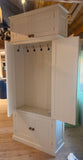 Panelled Hallway, Cloak Room 2 Door Storage Cupboard with Coat Hooks and 2 Door Lower Shoe Cupboard with or without TOP BOX (35 cm deep)