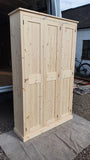 BESPOKE ^122 cm High - 3 Door Low Larder Pantry Storage Cupboard with Spice Rack for Kitchen or Utility Room WORKTOP