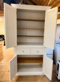 Housekeeper / Coffee & Tea Station 2 Door with 2 over 2 Base (No Spice Racks) - 2m High TRADITIONAL CORNICE