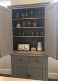 Housekeeper / Coffee & Tea Station 2 Door with 2 over 2 Base (No Spice Racks) - 2m High TRADITIONAL CORNICE