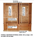 Wardrobe 4 Door 4 Drawer - Solid Wood